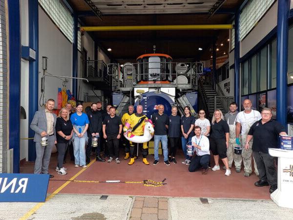 Group of Mitie colleagues renovating a RNLI station